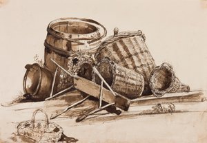 Paniers, barils et banc, avec ajouts par le prince Alfonso Maria di Borbone, 1853 - Achille Vianelli